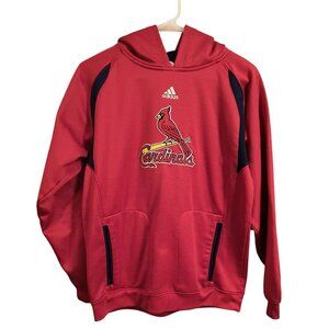 Adidas St. Louis Cardinals Youth Red Hooded Sweatshirt Large 14/16